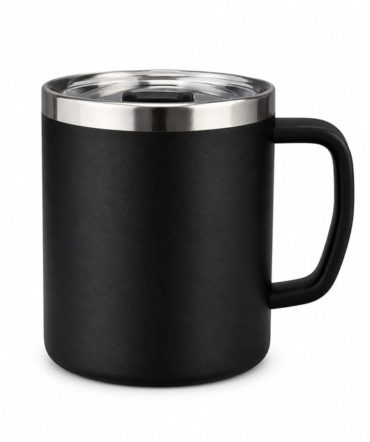 Premium Stainless Steel Coffee Mug with Handle - PARTYFOXX 