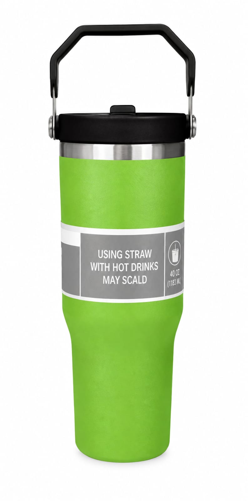 40 OZ Insulated Travel Tumbler with Carry Handle - PARTYFOXX 