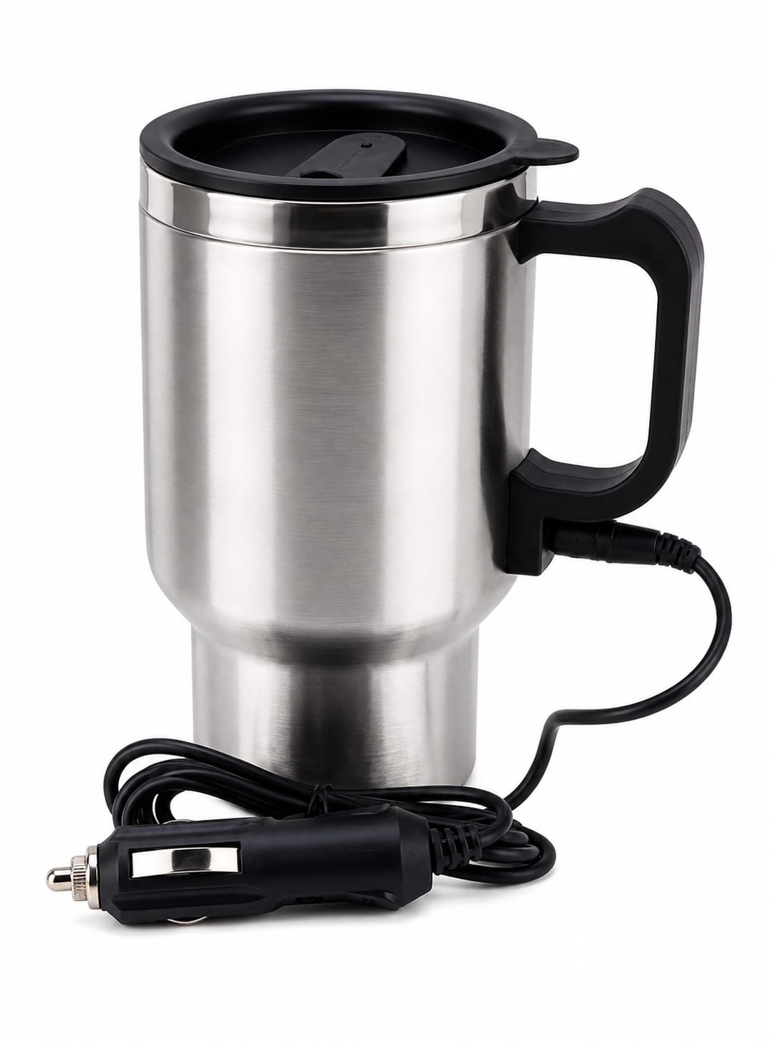 12V Car Heating Stainless Steel Travel Mug with Handle - PARTYFOXX 