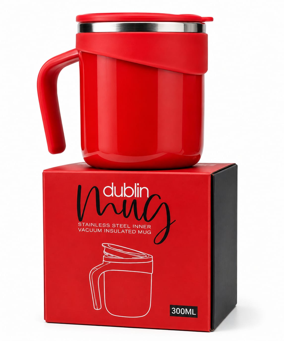 Premium 300ML Vacuum Insulated Coffee Mug with Handle - PARTYFOXX 