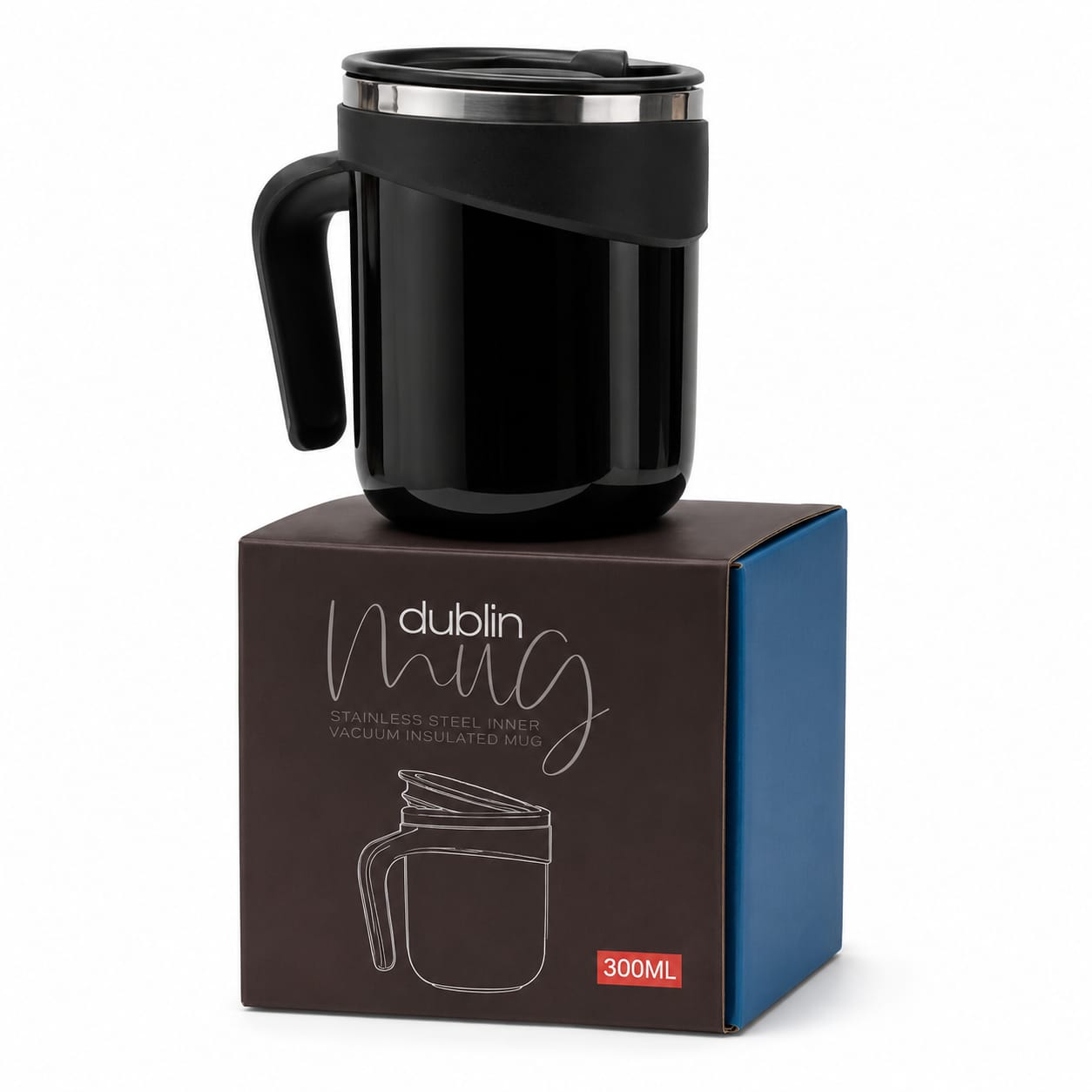 Premium 300ML Vacuum Insulated Coffee Mug with Handle - PARTYFOXX 