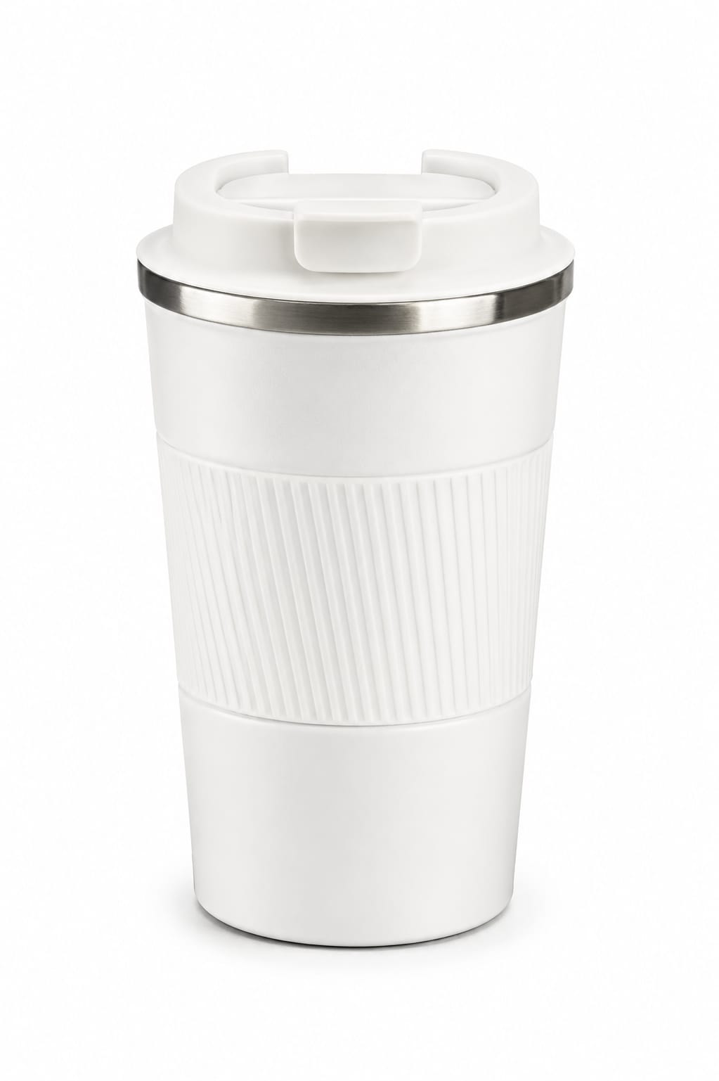 Premium Insulated Travel Tumbler with Flip Lid &  Ribbed Grip - PARTYFOXX 