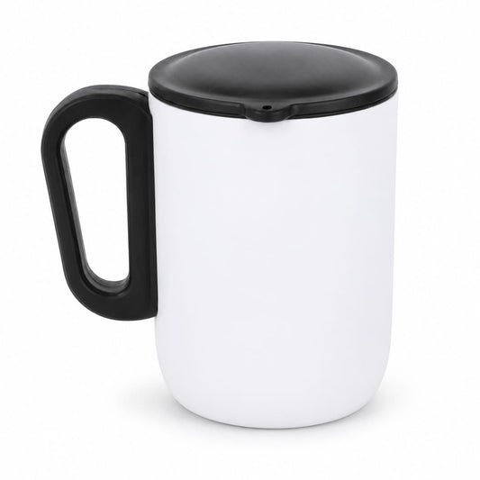 Premium White Insulated Coffee Mug with Handle - PARTYFOXX 