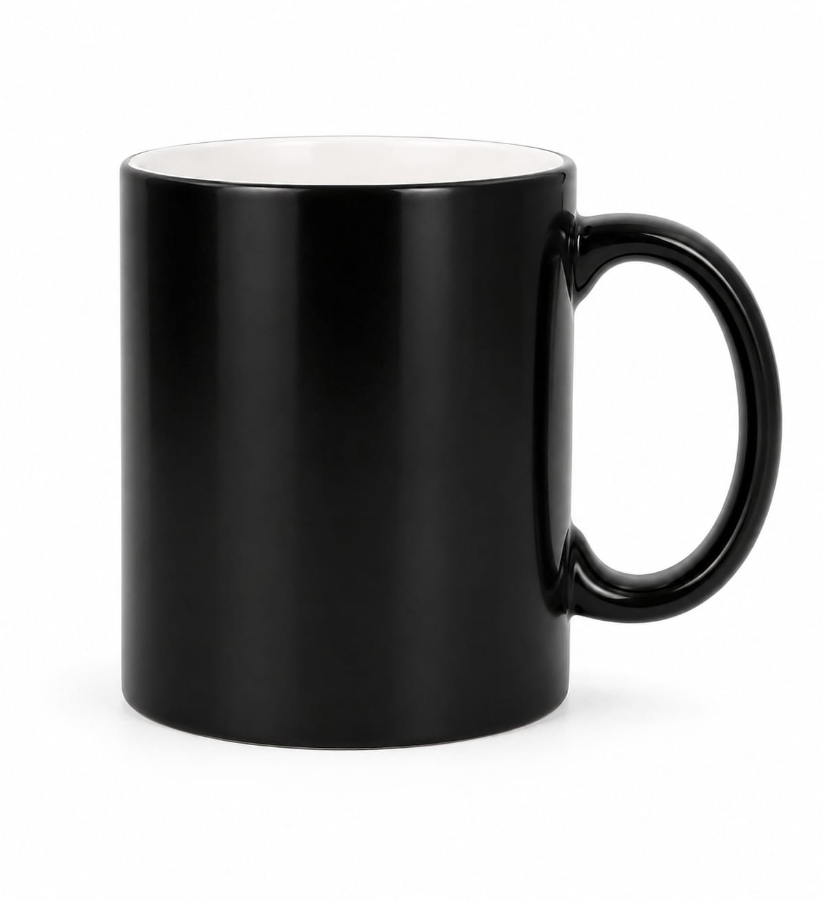 Premium Black Ceramic Coffee Mug with Handle - PARTYFOXX 