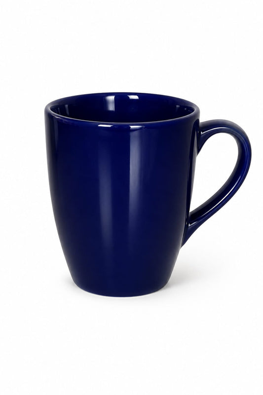 Premium Navy Blue Ceramic Coffee Mug with Handle - PARTYFOXX 
