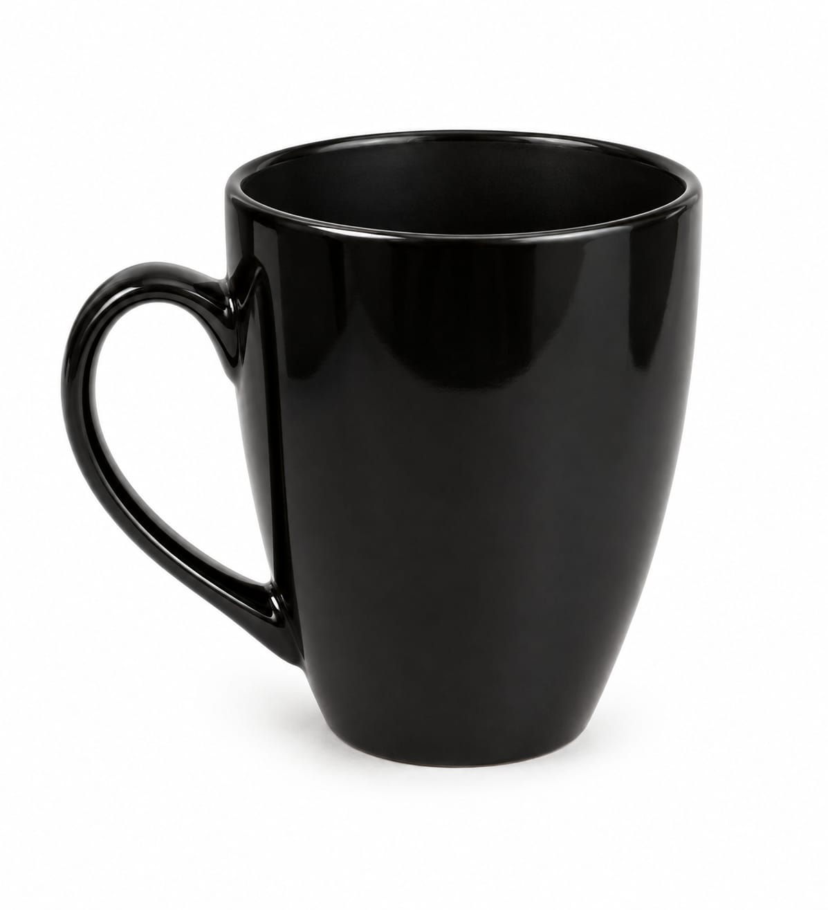 Premium Black Ceramic Coffee Mug with Handle - PARTYFOXX 