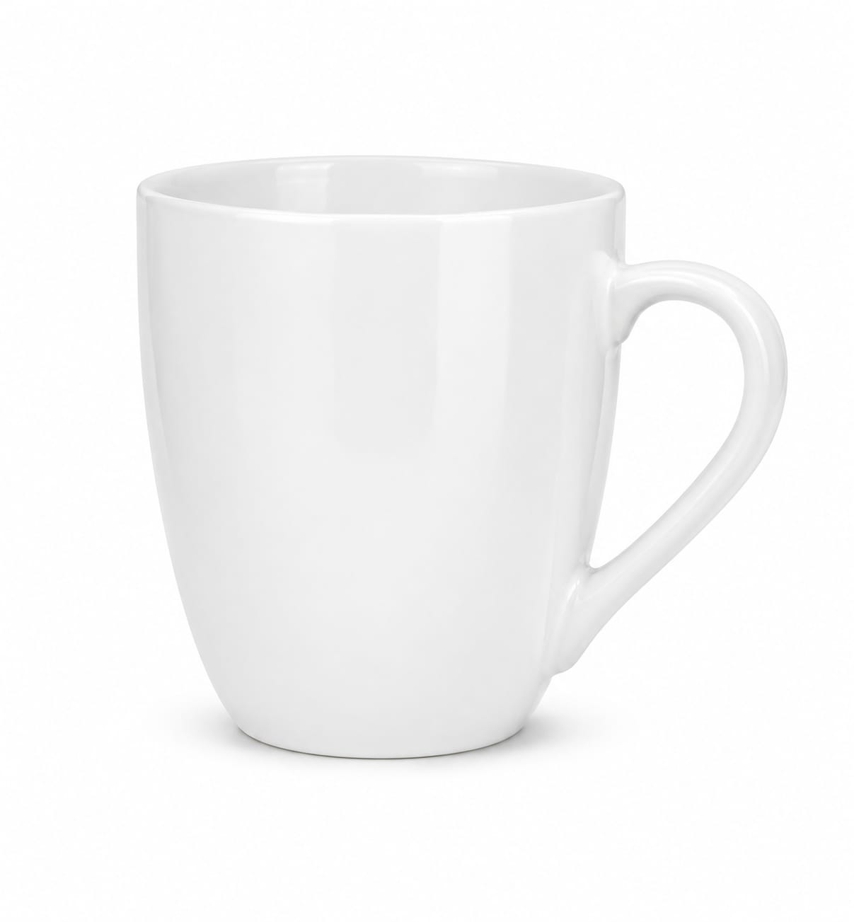 Premium White Ceramic Coffee Mug with Handle - PARTYFOXX 