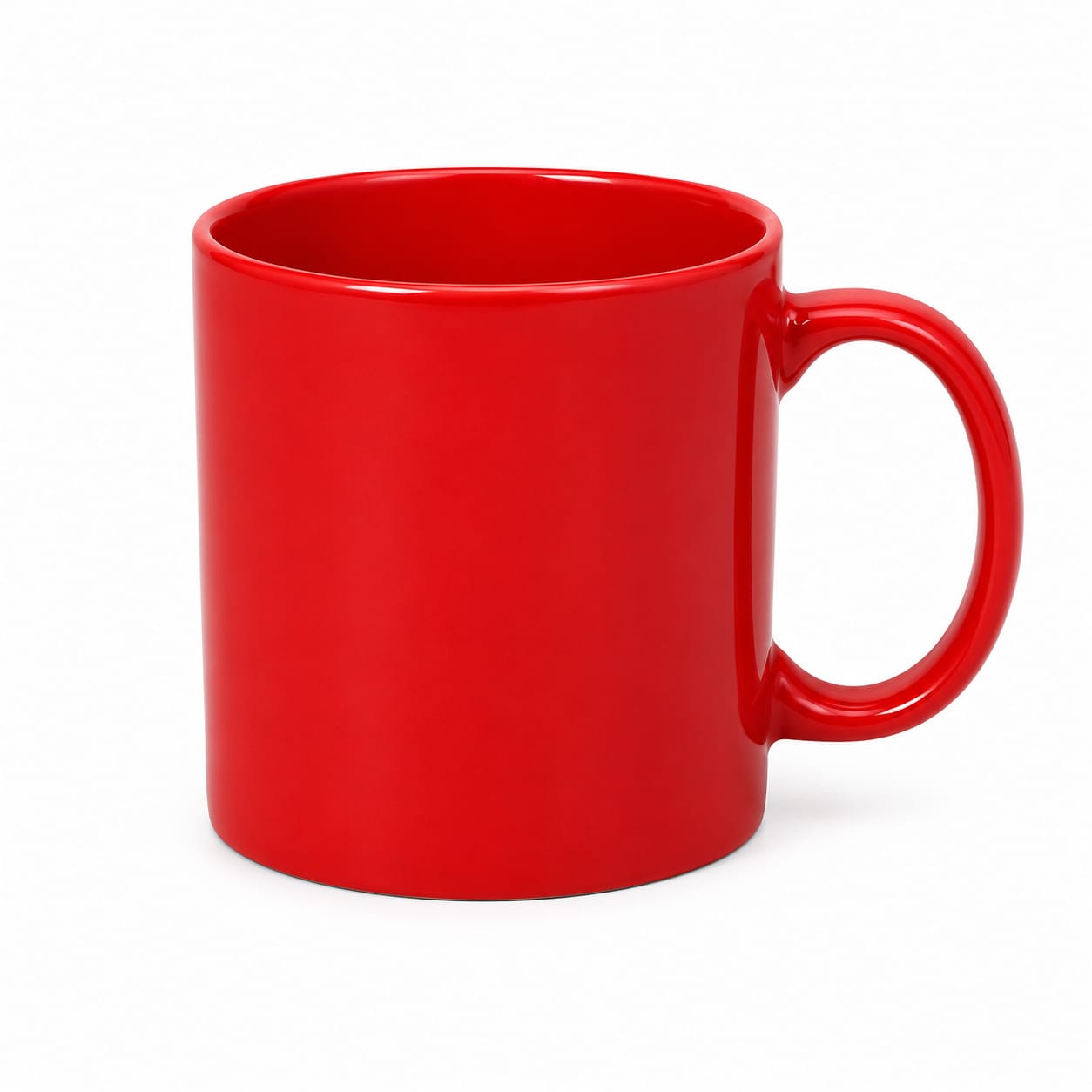 Premium Red Ceramic Coffee Mug with Handle - PARTYFOXX 
