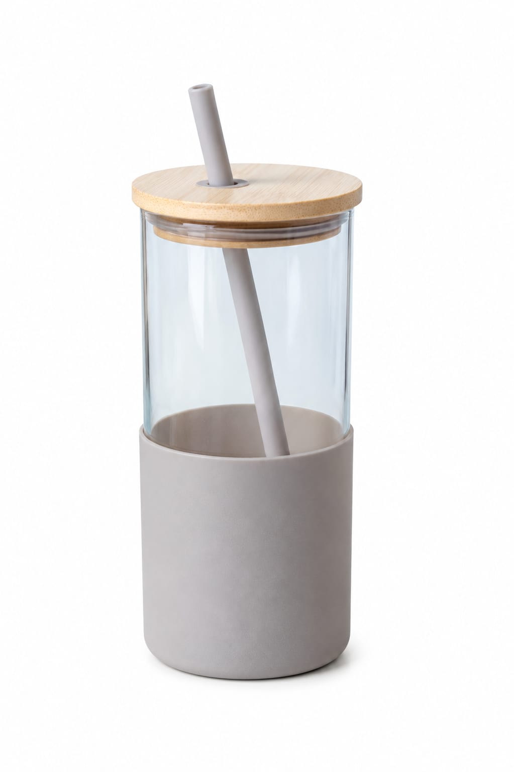 Premium Crystal Glass Coffee Mug with Handle, Lid & Straw - PARTYFOXX 