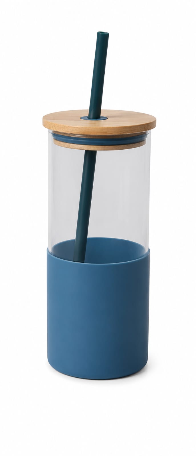 Premium Crystal Glass Coffee Mug with Handle, Lid &  Straw - PARTYFOXX 