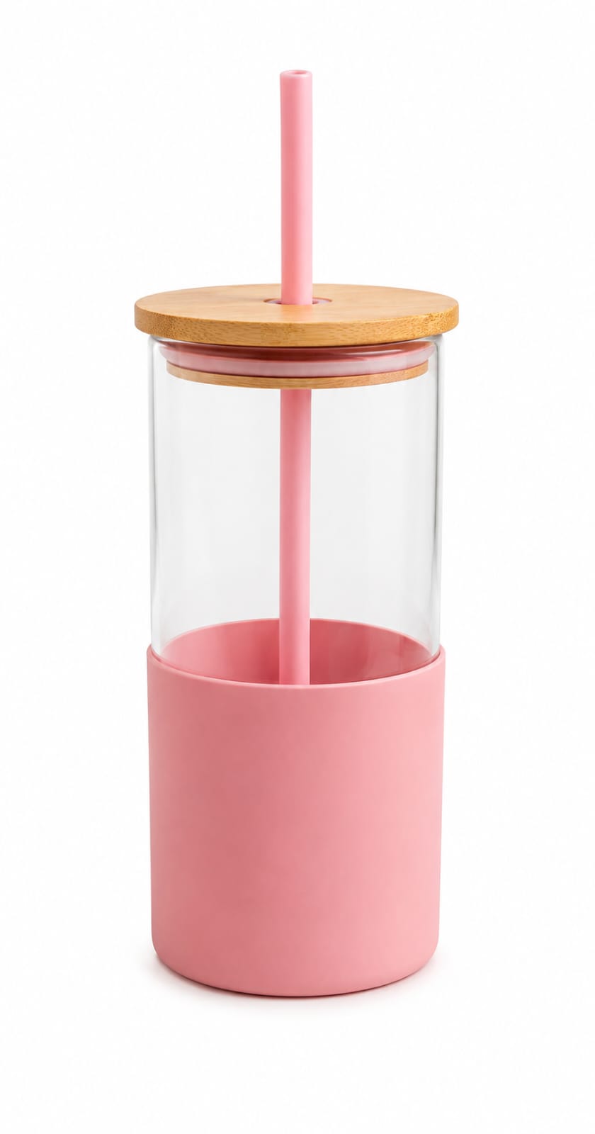 Premium Crystal Glass Coffee Mug with Handle, Lid & Straw - PARTYFOXX 
