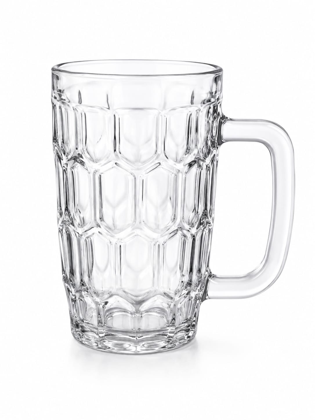 Premium Crystal Glass Beer Mug with Handle - PARTYFOXX 