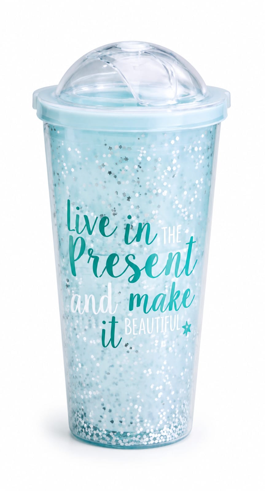 Premium Pink Glitter Tumbler with Dome Lid - PARTYFOXX 