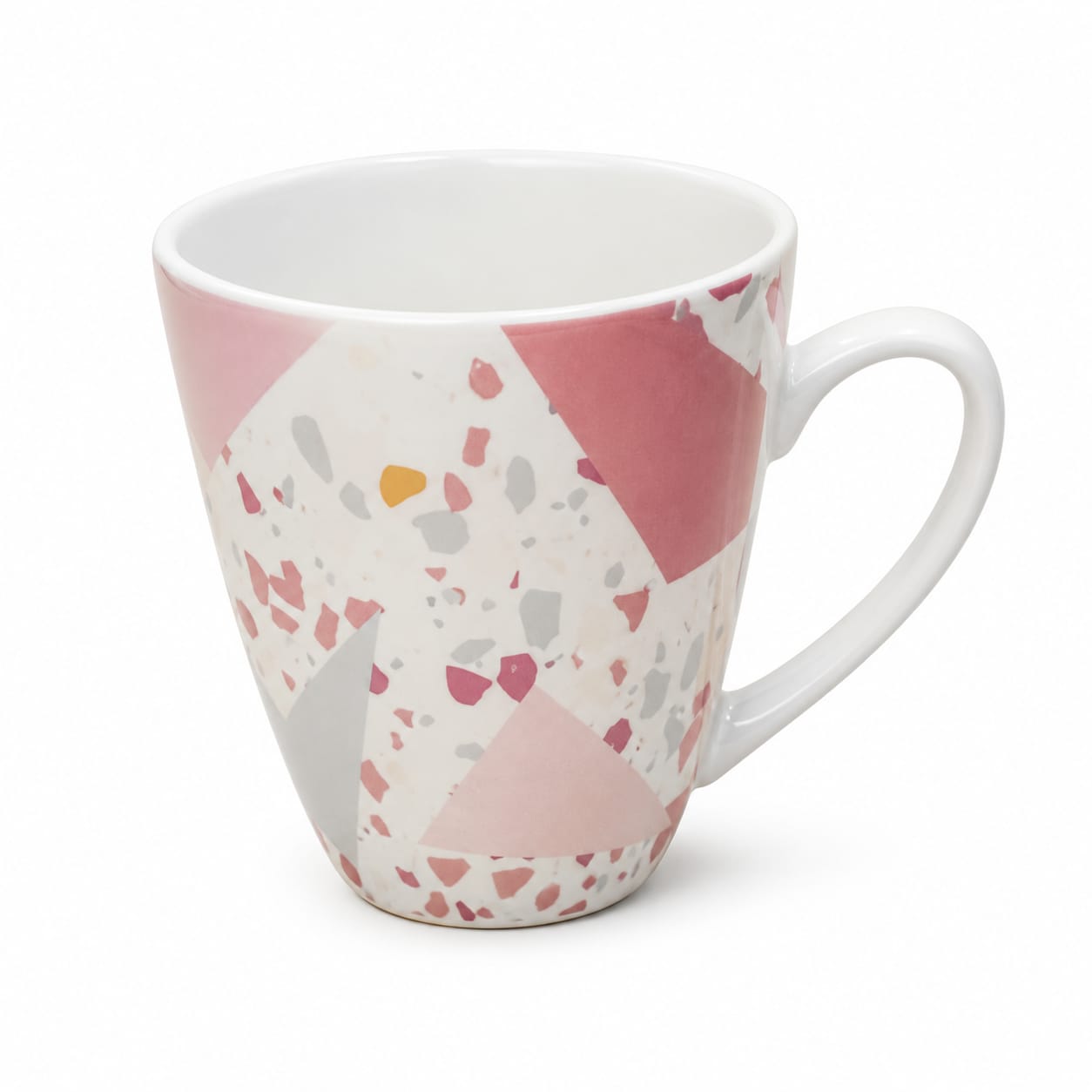 Premium Pink Terrazzo Ceramic Coffee Mug with Handle - PARTYFOXX 