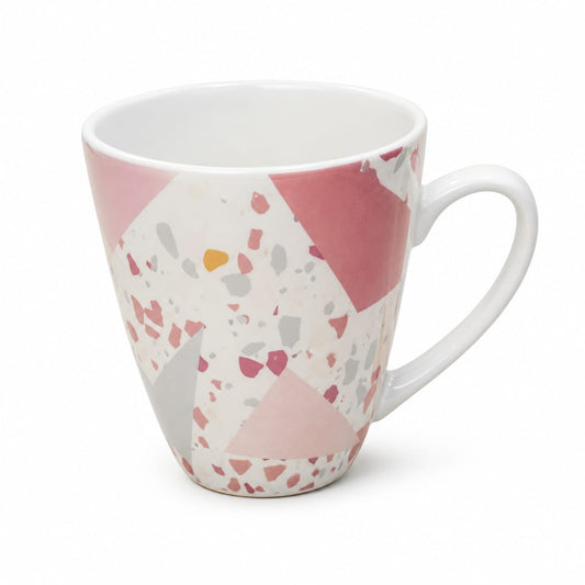 Premium Pink Terrazzo Ceramic Coffee Mug with Handle - PARTYFOXX 