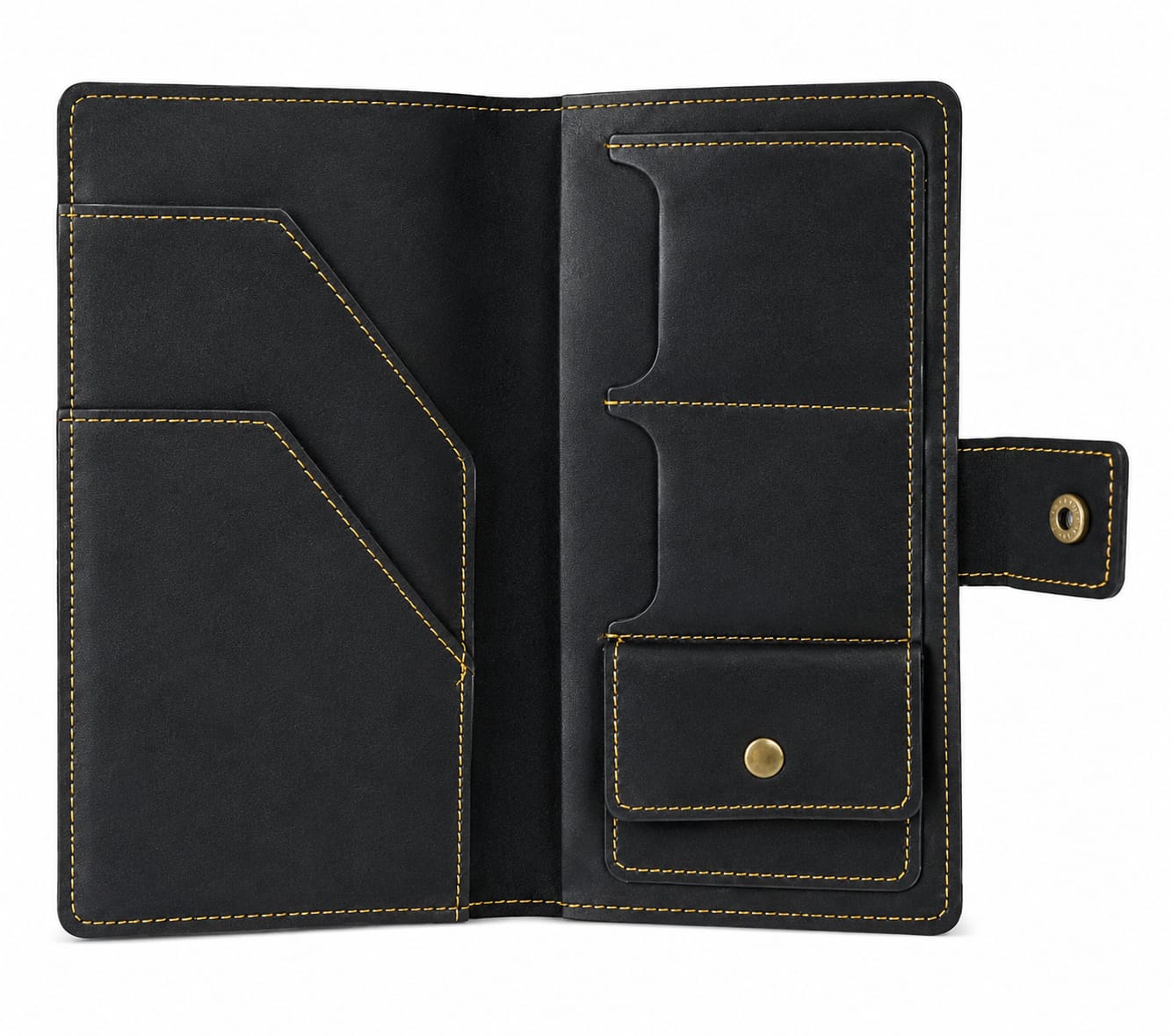 Premium Leather Travel Wallet & Passport Organizer with Card & Coin Pockets