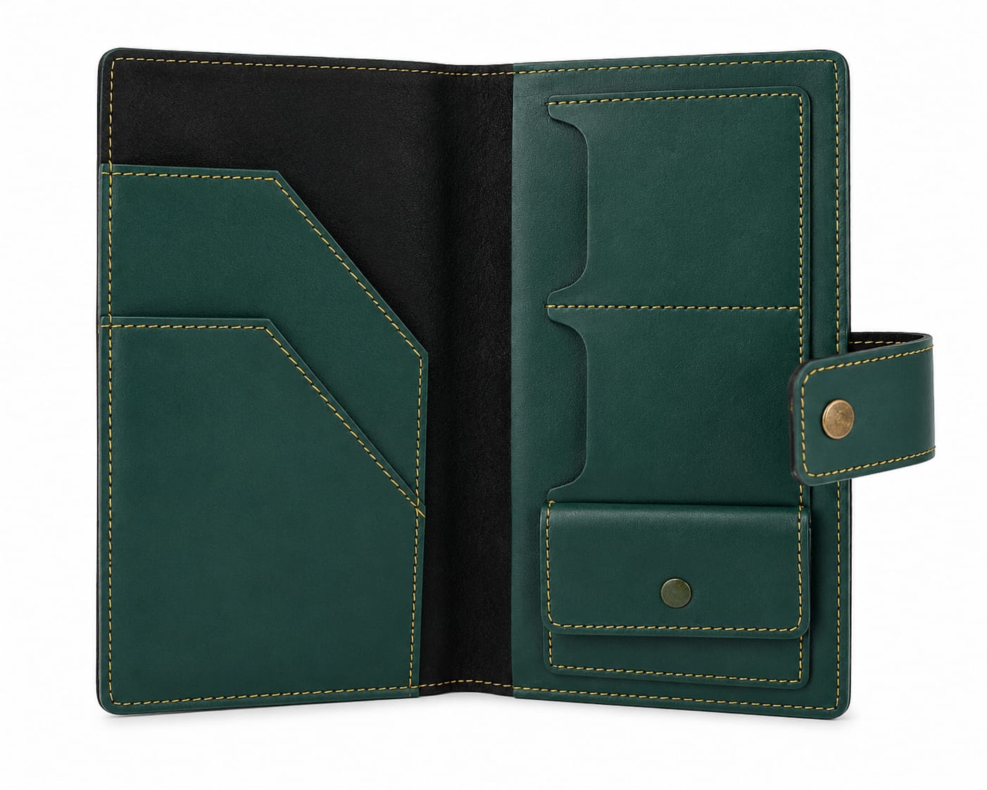 Premium Leather Travel Wallet & Passport Organizer with Card & Coin Pockets