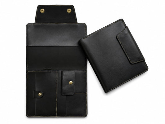 Premium Leather Document & Travel Organizer with Card and Accessory Pockets - PARTYFOXX 