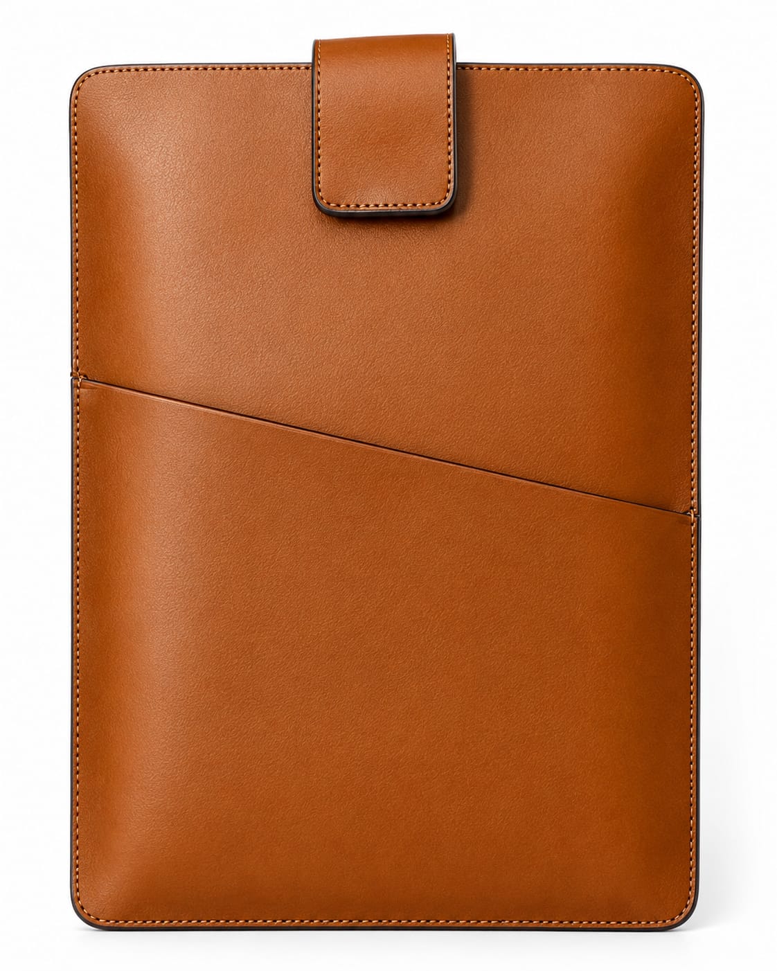 Premium Leather Laptop Sleeve & Document Organizer with Front Pocket