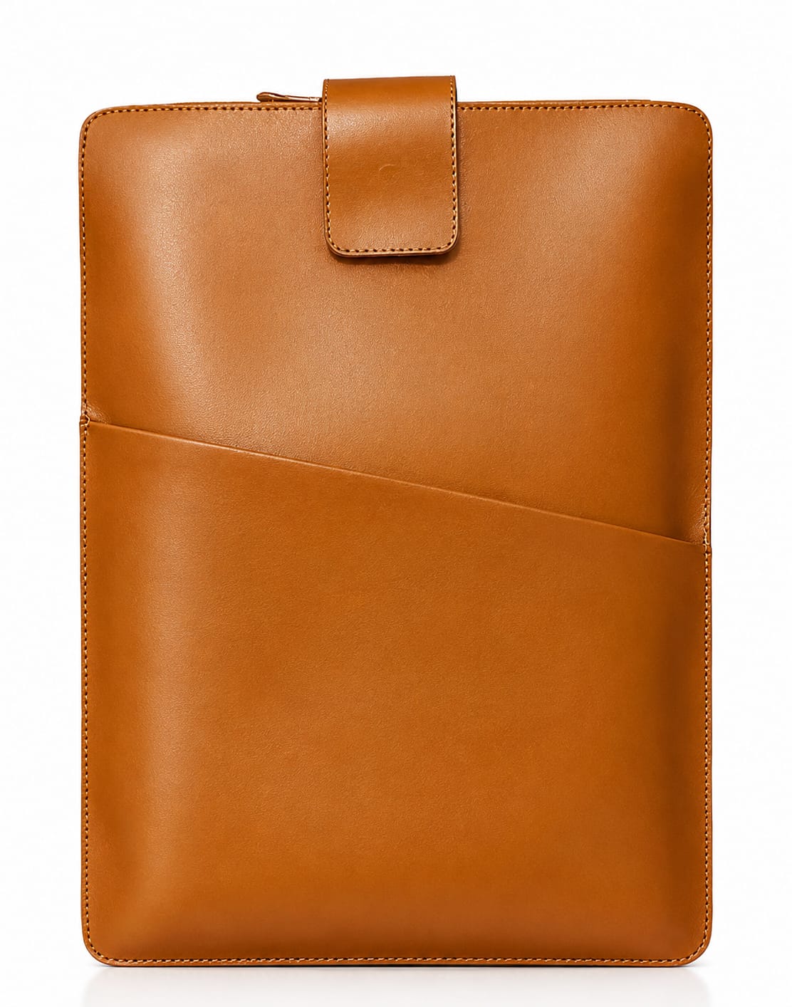 Premium Leather Laptop Sleeve & Document Organizer with Front Pocket