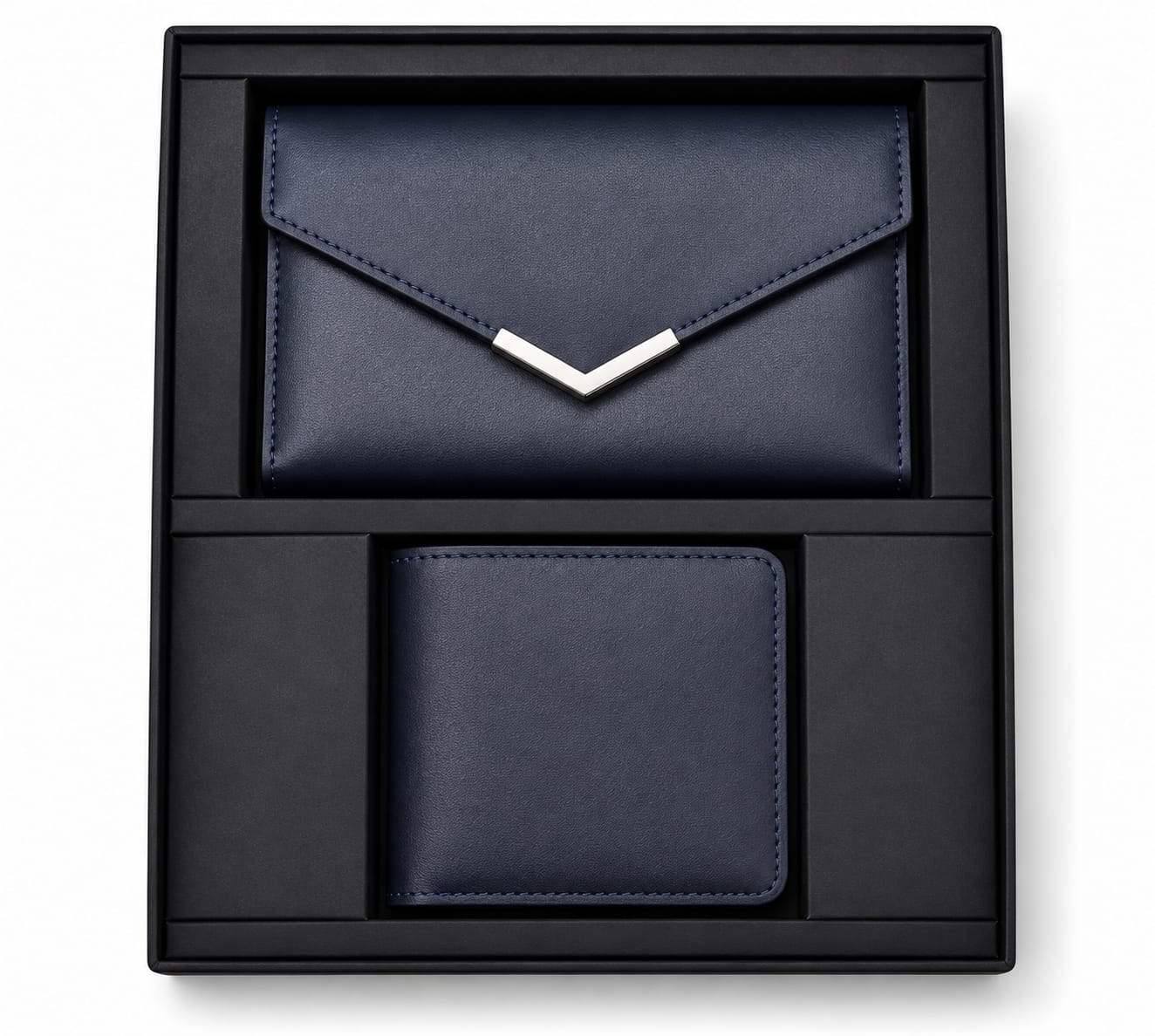Premium 2-Piece Leather Ladies Wallet & Clutch Gift Set