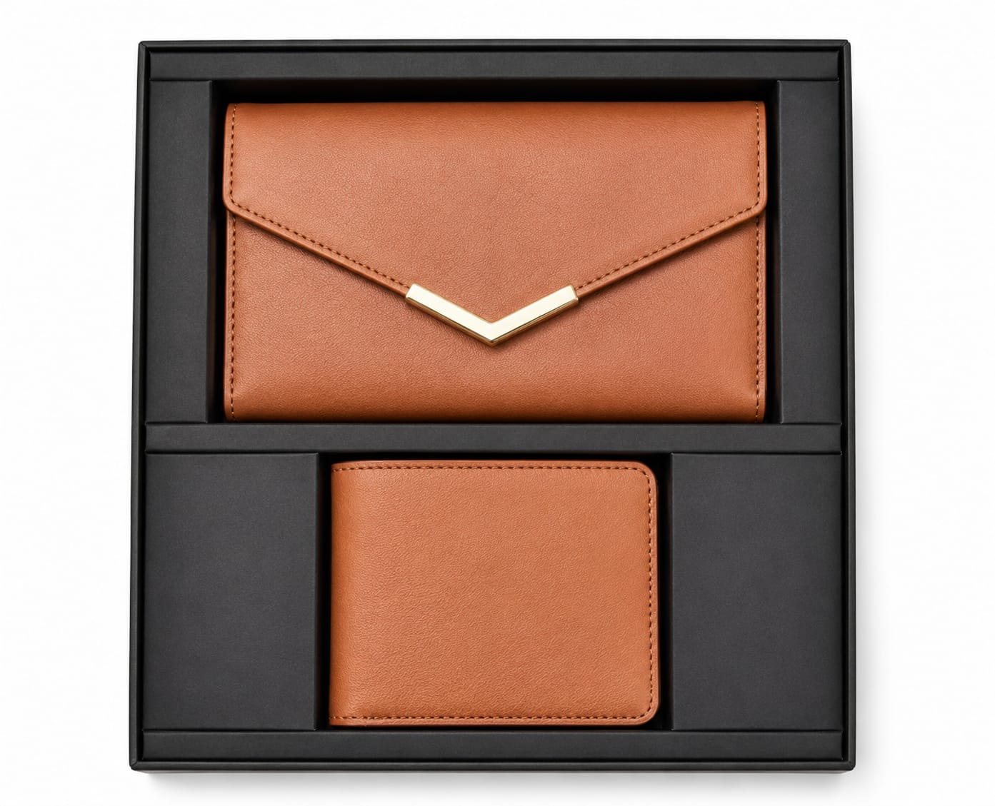 Premium 2-Piece Leather Ladies Wallet & Clutch Gift Set