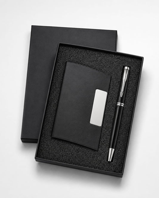 Premium Card Holder & Pen Gift Set