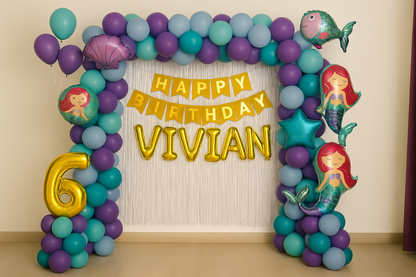 Mermaid Theme Balloon Decoration - PARTYFOXX 