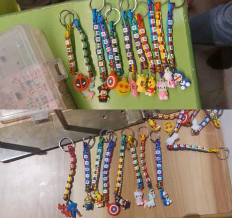 Bead Keychain Making Activity - PARTYFOXX 