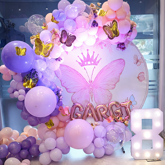 Butterfly Theme Birthday Party Ring Backdrop Decoration