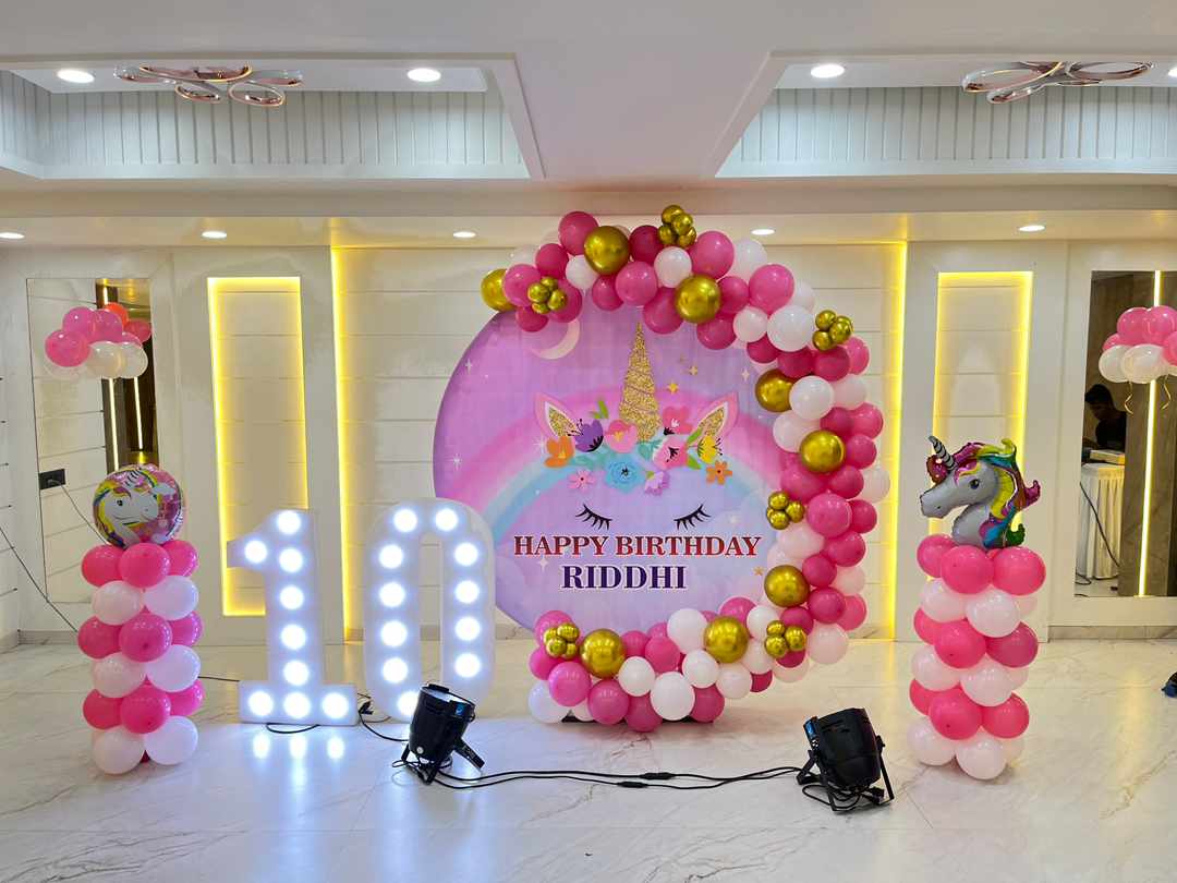 Unicorn-Themed Birthday Celebration for Vidhi – Magical Pastel Setup - PARTYFOXX 