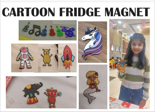 Cartoon Fridge Magnet Activity for Kids