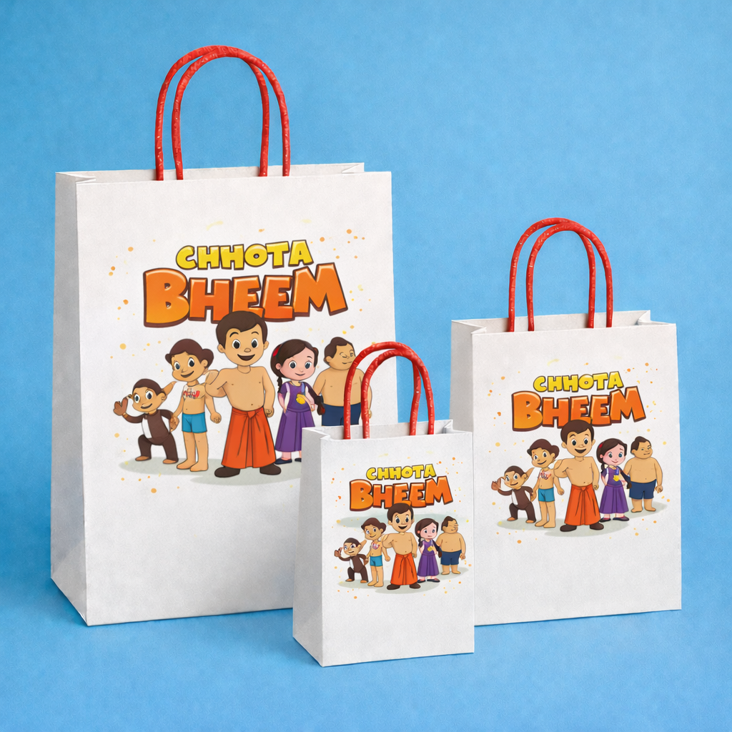 Chhota-Bheem–Style  Theme Paper Carry Bags for Return Gifts - PARTYFOXX 