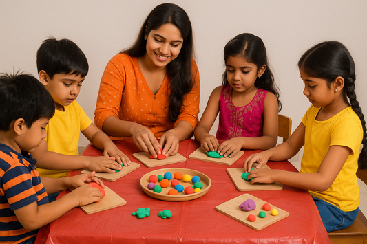 Clay Moulding Activity for Girls