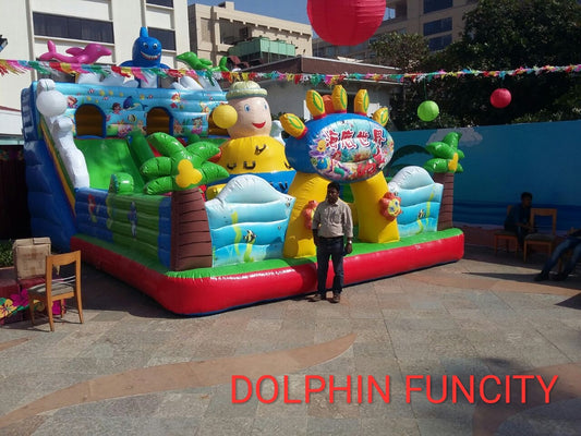 Dolphin Funcity Jumbo Bouncy for Parties & Events - PARTYFOXX 
