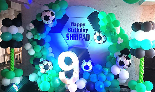 Football Theme Birthday Party Ring Backdrop - PARTYFOXX 