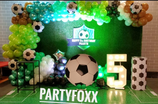 Football Theme Birthday Decoration Backdrop - PARTYFOXX 