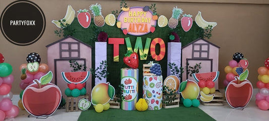 Tutti Frutti Theme Birthday Decoration - PARTYFOXX 