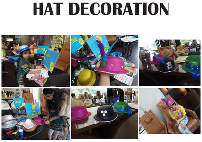 Hat Decoration Activity for Kids - PARTYFOXX 