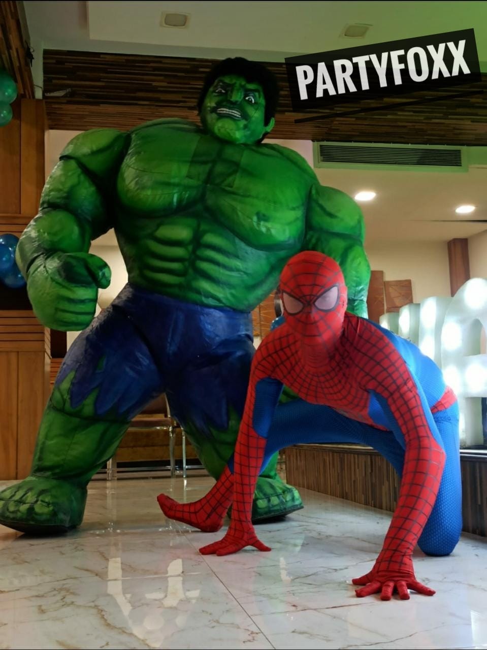Hulk &  Spider-Man Mascots for Parties & Events - PARTYFOXX 