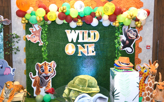Jungle Adventure Birthday Party Setup – Wild Safari Celebration - PARTYFOXX 