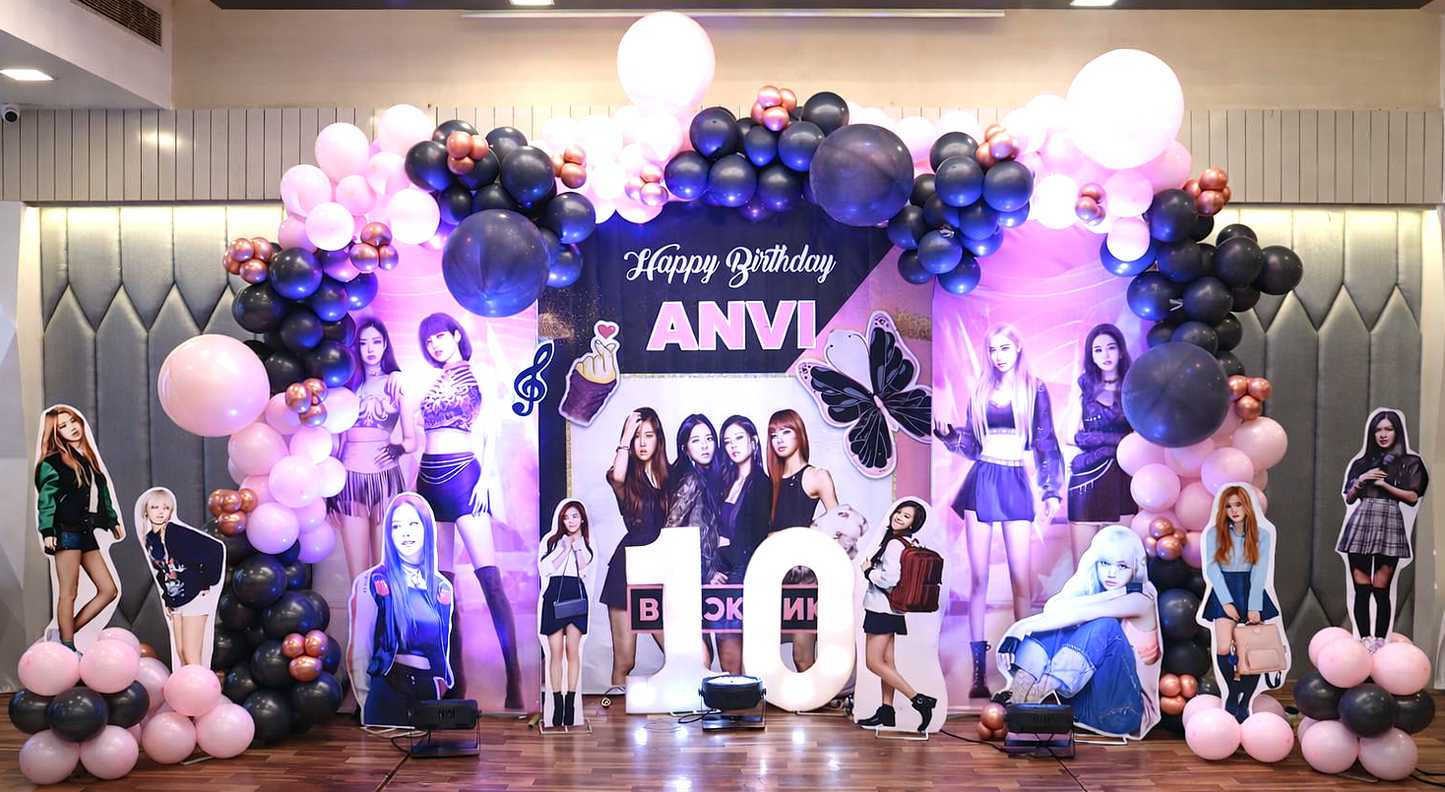 K-Pop Celebration for Anvi – Trendy Birthday Party Setup - PARTYFOXX 