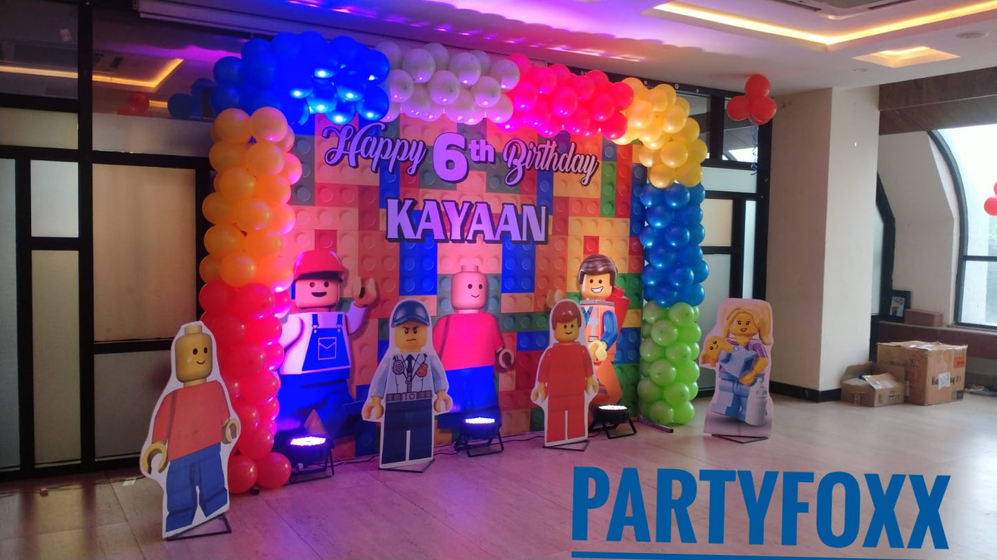 LEGO Theme Birthday Decoration for Kids - PARTYFOXX 