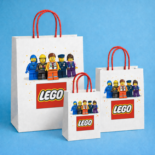 LEGO-Style Theme Paper Carry Bags for Return Gifts