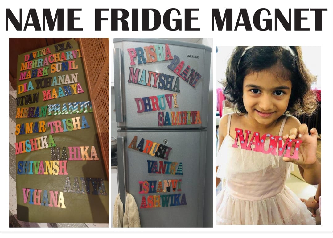 Name Fridge Magnet Painting – Fun DIY Activity (25 Pieces) - PARTYFOXX 