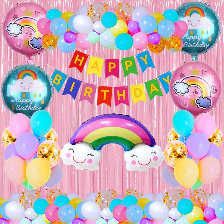 Birthday Decoration kits — Rainbow Theme - PARTYFOXX 