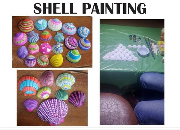 Shell Painting Activity for kids - PARTYFOXX 