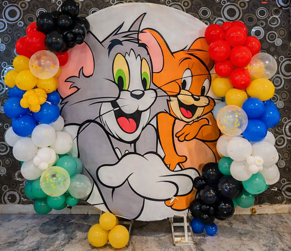 Tom & Jerry Theme Birthday Party Ring Backdrop