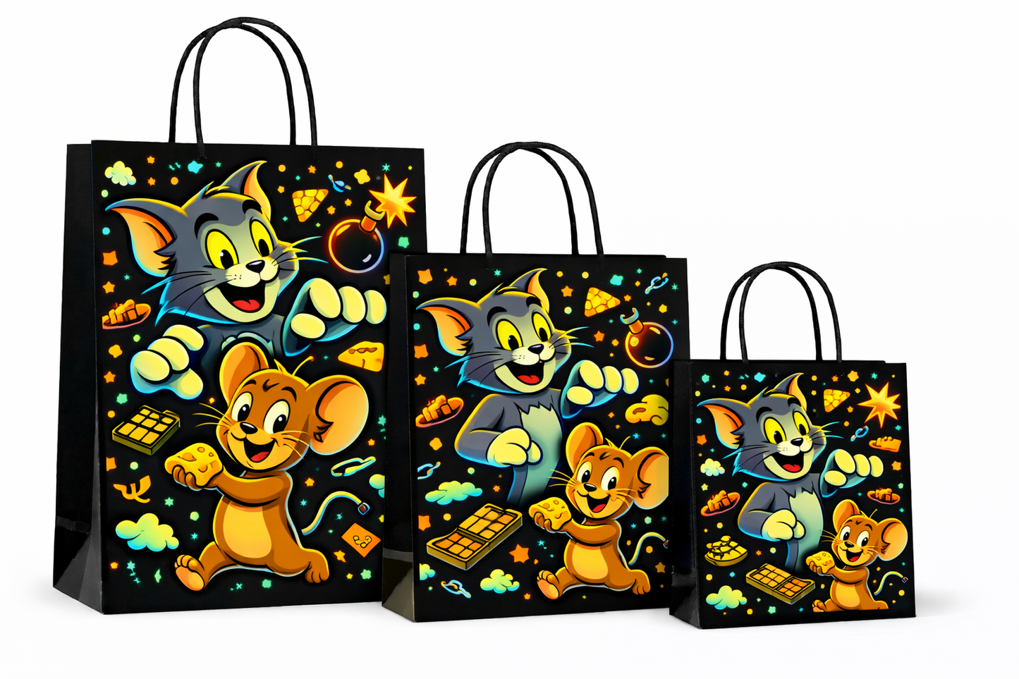 Tom & jerry Theme Paper Carry Bags for Return Gifts