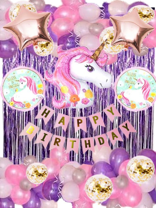 Birthday Decoration Kit for — Unicorn Theme - PARTYFOXX 